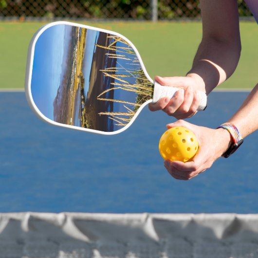 Uitzicht op Saudarkrokur en Skagafjordur, IJsland Pickleball Paddle (Insitu)