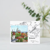 Uitzicht op Tallinn, Estland Briefkaart (Staand voorkant)