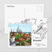 Uitzicht op Tallinn, Estland Briefkaart (Voorkant / Achterkant)