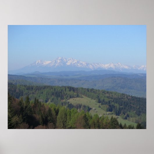 Uitzicht op Tatras van Beskids Poster (Voorkant)