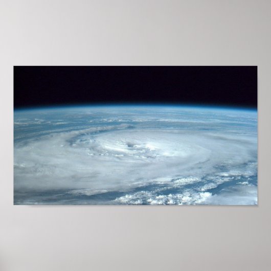 Uitzicht op tyfoon Angela vanuit Shuttle Columbia Poster (Voorkant)