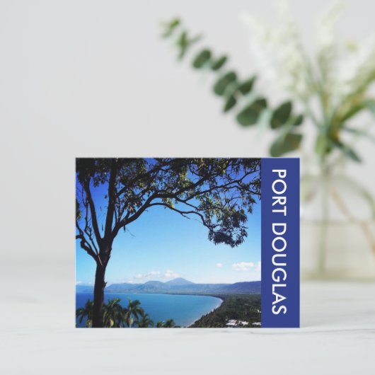 uitzicht op vier mijl strand briefkaart (Staand voorkant)