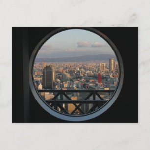 Uitzicht Osaka Japan van het Umeda Sky-gebouw Briefkaart