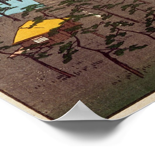 Uitzicht Osaka Poster (Hoek)