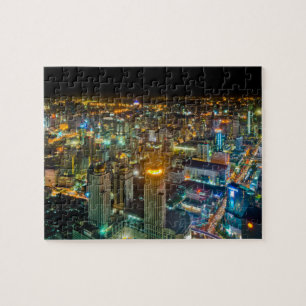 Uitzicht over Bangkok 's nachts van Baiyoke Tower Legpuzzel