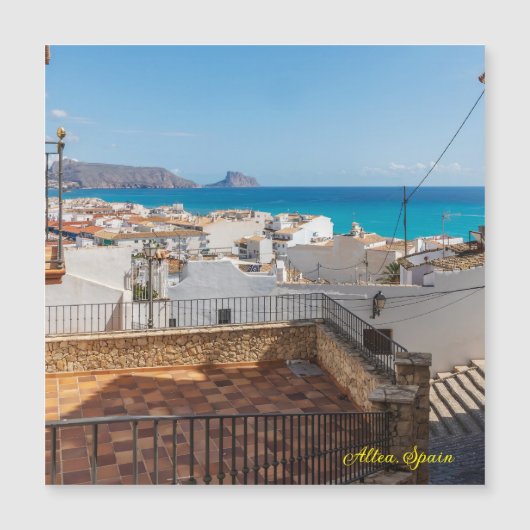 Uitzicht over de oude stad en baai, Altea, Costa B (Voorkant)