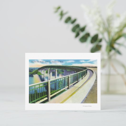 Uitzicht over de rivier de Connecticut Briefkaart (Staand voorkant)