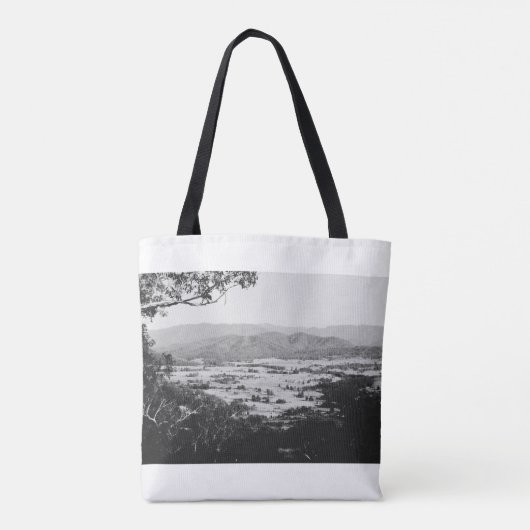 Uitzicht over de vallei van Araluen Tote Bag (Achterkant)