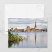 Uitzicht over de Warnow naar Rostock Briefkaart (Voorkant / Achterkant)
