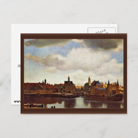 Uitzicht over delft, van Johannes Vermeer (beste k Briefkaart (Voorkant / Achterkant)
