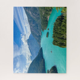 uitzicht over een gletsjermeer legpuzzel