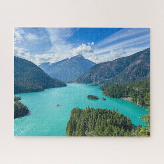uitzicht over een gletsjermeer legpuzzel (Horizontaal)