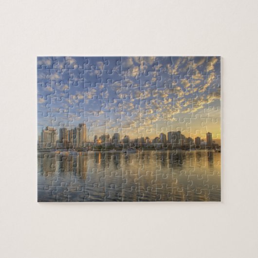Uitzicht over False Creek op de skyline van Legpuzzel (Horizontaal)