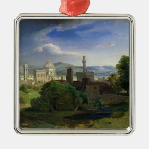 Uitzicht over Florence, c.1829 Metalen Ornament