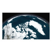 Uitzicht over Groenland en de Arctische Oceaan Foto Afdruk (Voorkant)