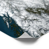 Uitzicht over Groenland en de Arctische Oceaan Poster (Hoek)