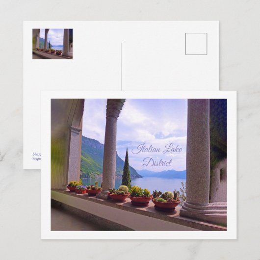 Uitzicht over het Comomeer, Italië Briefkaart (Voorkant / Achterkant)