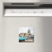 Uitzicht over het gebouw Capitol in Havana, Cuba Magneet (Insitu (Vaatwasser))