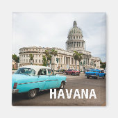 Uitzicht over het gebouw Capitol in Havana, Cuba Magneet (Voorkant)