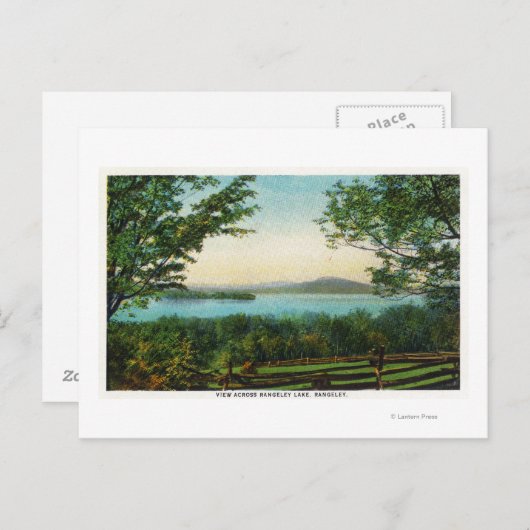 Uitzicht over het Rangeley Lake Briefkaart (Voorkant / Achterkant)