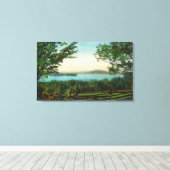 Uitzicht over het Rangeley Lake Canvas Afdruk (Insitu (Houten vloer))
