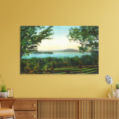 Uitzicht over het Rangeley Lake Canvas Afdruk (Insitu (Woonkamer))