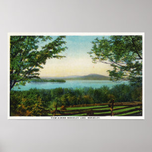 Uitzicht over het Rangeley Lake Poster