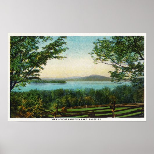 Uitzicht over het Rangeley Lake Poster (Voorkant)