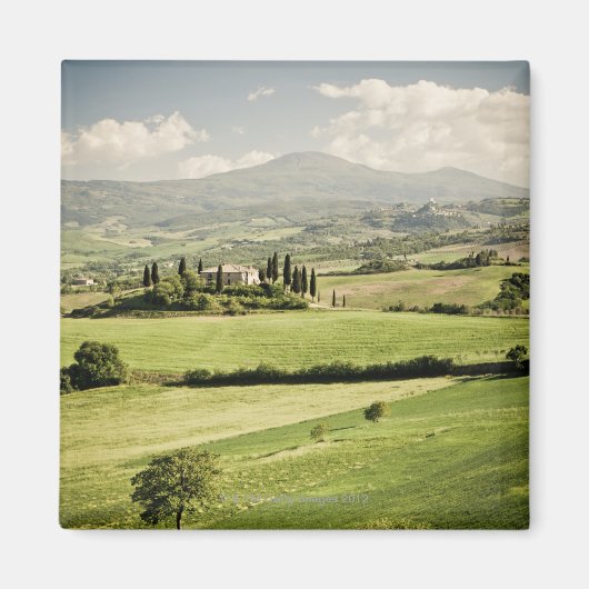 Uitzicht over het Toscaanse landschap tot boerderi Magneet (Voorkant)