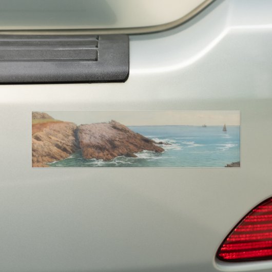 Uitzicht over het Zee (kustlandschap) (zeeën) Bumpersticker (Op auto)
