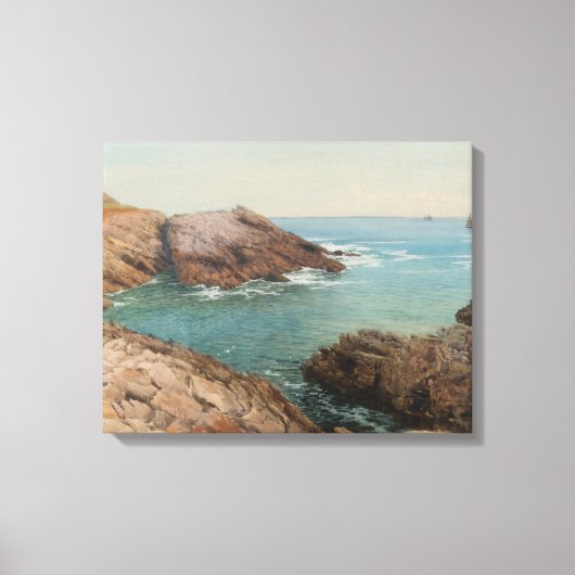 Uitzicht over het Zee (kustlandschap) (zeeën) Canvas Afdruk (Voorkant)