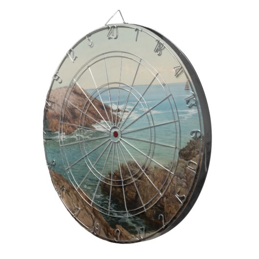 Uitzicht over het Zee (kustlandschap) (zeeën) Dartbord (Voorkant Rechts)