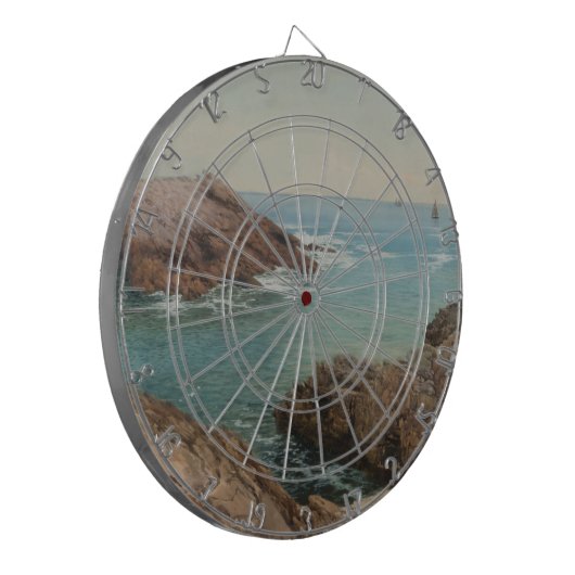 Uitzicht over het Zee (kustlandschap) (zeeën) Dartbord (Voorkant Links)