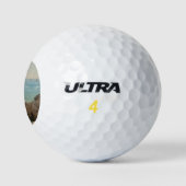 Uitzicht over het Zee (kustlandschap) (zeeën) Golfballen (Logo)