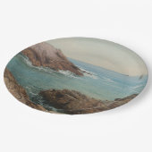 Uitzicht over het Zee (kustlandschap) (zeeën) Papieren Bordje (Gekanteld)