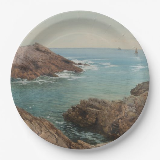 Uitzicht over het Zee (kustlandschap) (zeeën) Papieren Bordje (Voorkant)