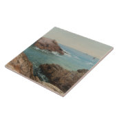 Uitzicht over het Zee (kustlandschap) (zeeën) Tegeltje (Zijkant)