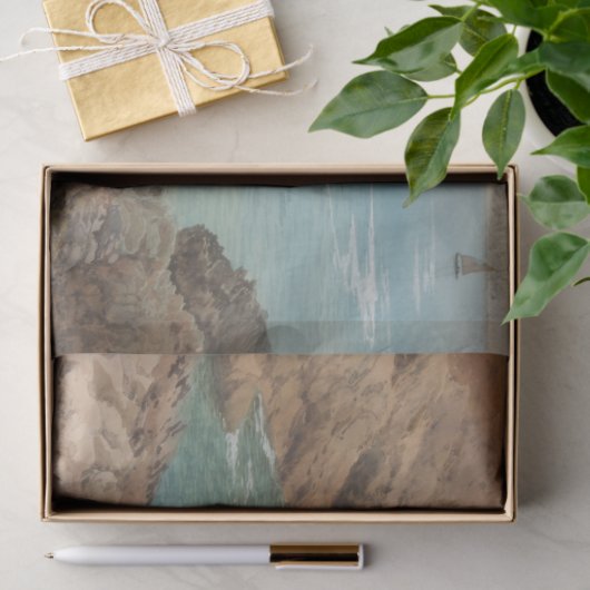 Uitzicht over het Zee (kustlandschap) (zeeën) Tissuepapier (Geschenk)