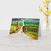 "Uitzicht over Heuvel Lewis " Kaart (Gele Bloem)