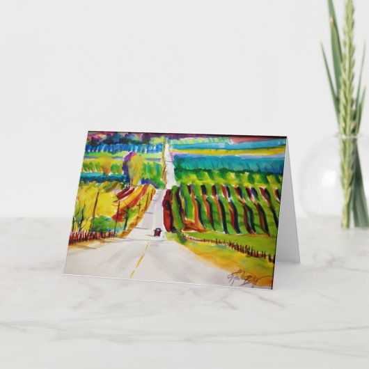 "Uitzicht over Heuvel Lewis " Kaart (Voorkant)