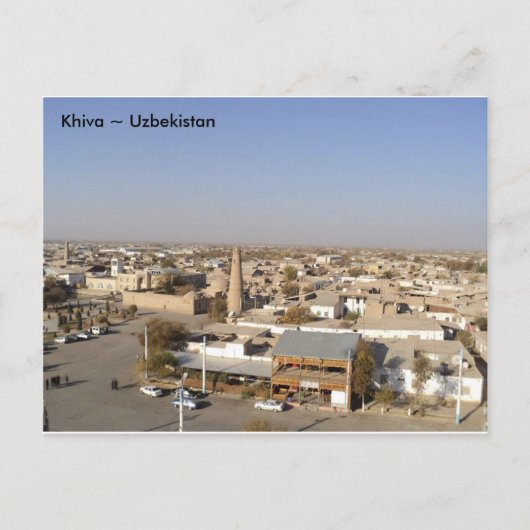 Uitzicht over Khiva, Oezbekistan Briefkaart (Voorkant)