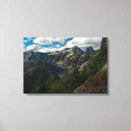 Uitzicht over Midden- en Linkermeren Canvas Afdruk