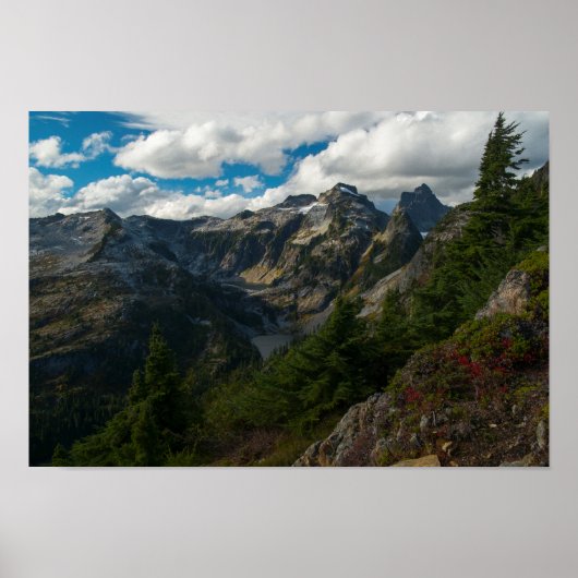 Uitzicht over Midden- en Linkermeren Poster (Voorkant)