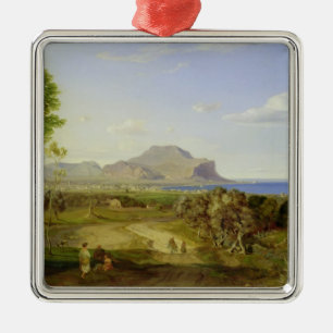 Uitzicht over Palermo, 1828 Metalen Ornament
