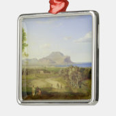 Uitzicht over Palermo, 1828 Metalen Ornament (Links)
