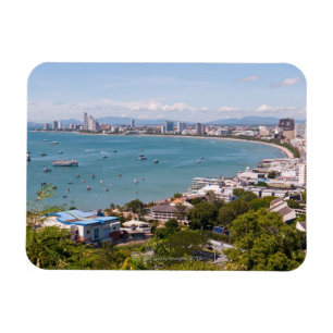 Uitzicht over Pattaya Bay. Magneet