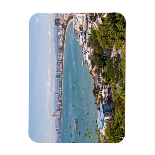 Uitzicht over Pattaya Bay. Magneet (Verticaal)
