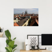 Uitzicht Over Regensburg, Duitsland Poster (Thuiskantoor)