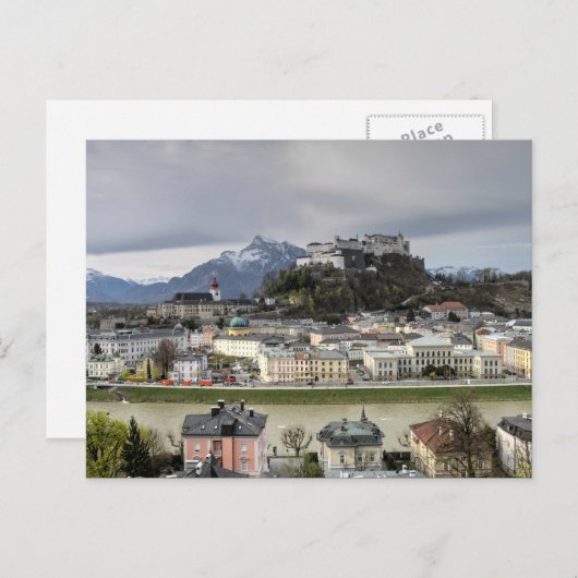 Uitzicht over Salzburg Oostenrijk Briefkaart (Voorkant / Achterkant)