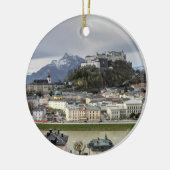 Uitzicht over Salzburg Oostenrijk Keramisch Ornament (Links)